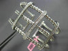 ESTATE LARGE .65CT DIAMOND 14KT WHITE GOLD MULTI ROW OPEN SQUARE BANGLE BRACELET