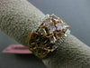 ESTATE LARGE GIA 5.11CT MULTI COLOR DIAMOND 18KT TWO TONE GOLD MULTI SHAPE RING