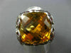 EXTRA LARGE 24.06CT DIAMOND CITRINE & RUBY 14KT WHTIE GOLD 3D BUTTERFLY FUN RING