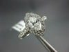 ESTATE 1.32CT DIAMOND 14K WHITE GOLD MARQUISE & ROUND HALO ENGAGEMENT RING #1542
