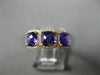 ESTATE WIDE 1.48CT DIAMOND & AAA AMETHYST 14K ROSE GOLD PAST PRESENT FUTURE RING