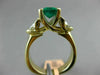 ESTATE 2.33CT DIAMOND & AAA EMERALD 14KT TWO TONE GOLD 3D LUCIDA ENGAGEMENT RING