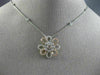 ESTATE 1.05CT WHITE & PINK DIAMOND 18K 2 TONE GOLD 3D FLOWER BY THE YARD PENDANT