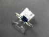 .45CT DIAMOND & AAA OVAL SAPPHIRE 14K WHITE GOLD CLASSIC FRIENDSHIP PROMISE RING
