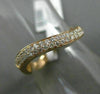 ESTATE .29CT DIAMOND 18KT ROSE GOLD 3D DOUBLE ROW WAVE WEDDING ANNIVERSARY RING