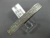 ESTATE MASSIVE 1.06CT DIAMOND 14KT WHITE GOLD 3 ROW CONVERSATIONAL FUTURIST RING