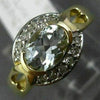 .92CT DIAMOND & AAA OVAL AQUAMARINE 14KT YELLOW GOLD SEMI BEZEL ENGAGEMENT RING