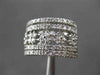 ESTATE WIDE 1.36CT DIAMOND 14KT WHITE GOLD MULTI ROW FLORAL OPEN FUN RING #16803