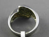 ESTATE WIDE .75CT DIAMOND 14KT WHITE GOLD 3D CRISS CROSS ZIG ZAG MULTI ROW RING