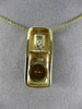 ESTATE LARGE 5.65CT DIAMOND & AAA CITRINE 14KT TWO TONE GOLD 3D PENDANT #14025