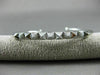 ESTATE .20CT DIAMOND 14KT WHITE GOLD PYRAMID SPIKE FLEXIBILE FUN BANGLE BRACELET