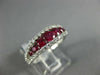 1.16CT DIAMOND & AAA RUBY 18KT WHITE GOLD 3D ROUND GRADUATING ANNIVERSARY RING