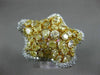 GIA EXTRA LARGE 7.95CT WHITE & FANCY YELLOW DIAMOND 18K 2 TONE GOLD 3D STAR RING