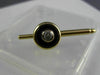ESTATE LARGE .75CT DIAMOND & ONYX 14K YELLOW CIRCULAR CUFFLINKS & SHIRT STUD SET