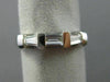 ESTATE WIDE .59CT BAGUETTE & DIAMOND 14KT WHITE GOLD 3D WEDDING ANNIVERSARY RING