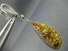 LARGE 11.85CT WHITE & FANCY YELLOW DIAMOND 18K 2 TONE GOLD PEAR HANGING EARRINGS