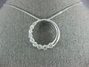 ESTATE 1.32CT DIAMOND 14KT WHITE GOLD 3D CIRCLE OF LIFE JOURNEY PENDANT #2052