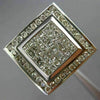 ESTATE MASSIVE 2.36CT DIAMOND 14KT WHITE GOLD 3D SQUARE INVISIBLE MENS RING