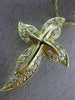 ESTATE LARGE .74CT DIAMOND 14KT YELLOW GOLD PAVE CROSS FLOATING PENDANT #17554