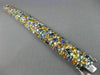 ESTATE MASSIVE 68.77CT DIAMOND & MULTI COLOR SAPPHIRE 18K WHITE GOLD 3D BRACELET
