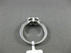 ESTATE .54CT DIAMOND 14KT WHITE GOLD 3D 2 STONE HALO FILIGREE MILGRAIN LOVE RING