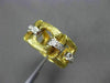 ANTIQUE WIDE .36CT OLD MINE DIAMOND 18KT TWO TONE GOLD OPEN ETERNITY RING #17195
