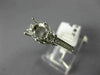 ESTATE WIDE .51CT DIAMOND 14K WHITE GOLD FLOWER SEMI MOUNT ENGAGEMENT RING 22187