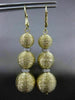 ESTATE LARGE 1.04CT DIAMOND 14KT 2 TONE GOLD GRADUATING MESH LEVERBACK EARRINGS