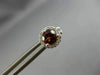 ESTATE 1.17CT DIAMOND & AAA GARNET 14KT WHITE GOLD ROUND HALO STUD EARRINGS