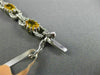 ESTATE 7.10CT DIAMOND & YELLOW SAPPHIRE 14KT WHITE GOLD 3D LOVE TENNIS BRACELET