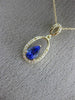 ESTATE .52CT DIAMOND & AAA TANZANITE 14KT YELLOW GOLD CLASSIC TEAR DROP PENDANT