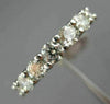 ESTATE 1.75CT DIAMOND 14K WHITE GOLD 3D SEVEN STONE SHARE PRONG ANNIVERSARY RING