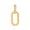 .41CT DIAMOND 14KT YELLOW GOLD 3D OPEN OVAL CUBAN LOVE KNOT FUN HANGING EARRINGS