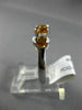 ESTATE .77CT DIAMOND & AAA CITRINE 14KT WHITE GOLD 5 STONE SEMI BEZEL FUN RING