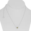 1.14CT WHITE & FANCY YELLOW DIAMOND 18KT 2 TONE GOLD HEART SHAPE LOVE NECKLACE