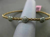 ESTATE .35CT DIAMOND 14KT WHITE & ROSE GOLD PAST PRESENT FUTURE BANGLE BRACELET