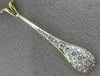 ESTATE .52CT DIAMOND 18K TWO TONE GOLD 3D ELONGATED PAVE FLOATING PENDANT #25492