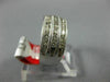 ESTATE WIDE 1.0CT DIAMOND 14KT WHITE GOLD 3 ROW SEMI ETERNITY ANNIVERSARY RING