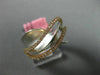 ESTATE WIDE .31CT PINK DIAMOND 18KT WHITE & ROSE GOLD MULTI ROW X LOVE FUN RING
