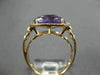 ESTATE 4.08CT DIAMOND & AAA OVAL CUT AMETHYST 14KT ROSE GOLD FRIENDSHIP FUN RING