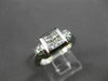 ESTATE WIDE .75CT DIAMOND 18KT WHITE GOLD INVISIBLE PRINCESS SQUARE RING #22114