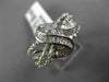 ESTATE 1.26CT DIAMOND 18K WHITE GOLD 3D MULTI ROW CRISS CROSS LOVE INFINITY RING
