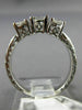 ESTATE .75CT DIAMOND 18KT WHITE GOLD FILIGREE THREE STONE ENGAGEMENT RING #6176