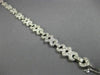 ANTIQUE WIDE 2.97CT DIAMOND 14KT WHITE GOLD 3D INFINITY TENNIS BRACELET #21888