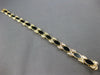 1.08CT DIAMOND & AAA ONYX 14K YELLOW GOLD MARQUISE SHAPE & ROUND BRACELET #27042