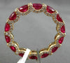 ESTATE 3.98CT DIAMOND & RUBY 18K ROSE GOLD DOUBLE SIDE ANNIVERSARY ETERNITY RING