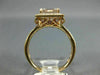 LARGE 1.60CT DIAMOND & AAA MORGANITE 14KT ROSE GOLD CUSHION CUT ENGAGEMENT RING