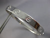 ESTATE 14KT WHITE GOLD 3D CLASSIC SOLID CUFF BANGLE BRACELET #28313