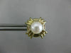 ESTATE AAA SOUTH SEA PEARL 14KT YELLOW GOLD 3D ROUND SQUARE STUD EARRINGS #26241