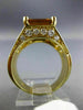 ESTATE LARGE 6.40CT DIAMOND & CITRINE 18KT YELLOW GOLD MULTI ROW ENGAGEMENT E/F